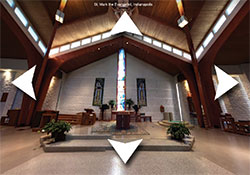 360-degree images of church interior
