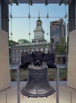 The Liberty Bell is located in Independence National Historic Park in Philadelphia and is one of the world’s most famous symbols of freedom. (Photo by Robin Miller/Philadelphia Convention and Visitors Bureau) 