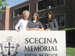Graduating from Father Thomas Scecina Memorial High School is a tradition that bonds many east-side Indianapolis families. From left, Edna Guedel, Class of 1957, poses with her granddaughter, Morgan Parsons, Class of 2007, and her daughter, Robin Parsons, Class of 1979.