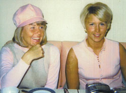 Christ the King parishioner Mary Anne Barothy of Indianapolis, right, poses with actress Doris Day in this file photo from the late 1960s. Day founded a national animal rescue organization and stays busy with animal rights advocacy. (Photo courtesy Hawthorne Publishing)