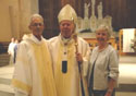 Deacon Stier with his wife and the archbishop
