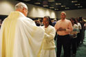 Nun receiving communion