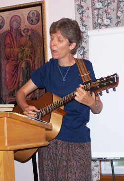 Musician and composer Jan Novotka of Scranton, Pa., combines music and reflections in her faith-filled presentations. She was the keynote speaker for “Spring Into Life,” the seventh annual Catholic Women’s Convocation on March 14 at St. Christopher Parish in Indianapolis. (Submitted photo)