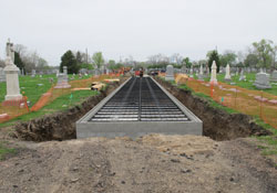 The Kelly Street lawn crypt is new at Holy Cross St. Joseph Cemetery in Indianapolis. (Submitted photo)