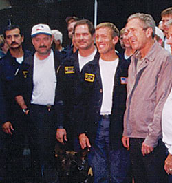 In the days after the terrorist attacks on the World Trade Center on Sept. 11, 2001, President George Bush met with members of the rescue teams who searched for survivors. Indianapolis firefighter Tim Baughman stands to the left of the president. (Submitted photo)