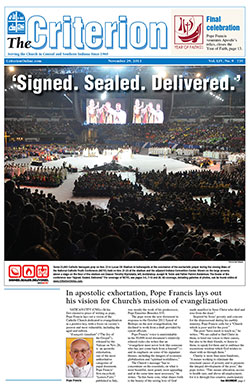 The Criterion’s coverage of the National Catholic Youth Conference in Indianapolis last November won third place in best reporting on special age group, children and teenagers, in the Catholic Press Association’s  (CPA) 2013 awards competition. 