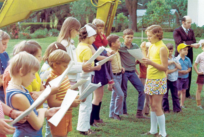 In this photo from June 25, 1972, children of St. Elizabeth of Hungary Parish in Cambridge City participate in a groundbreaking ceremony for the Connersville Deanery faith community’s new parish center that was being constructed. The parish center opened in October of that year. St. Elizabeth of Hungary Parish in Cambridge City was founded in 1852. 