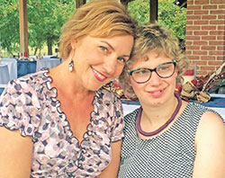 Angela Thompson, left, poses with her daughter Natalie Thompson. As an advocate for those with sensory issues like her daughter, Angela coordinated a sensory-friendly Mass celebrated on Aug. 27 at Mount Saint Francis Spirituality Center’s chapel in Mount St. Francis. (Submitted photo)