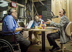 Redeemer Radio was visited by Al Kresta of Kresta-in-the-Afternoon who was covering an event at the University of Notre Dame. Kresta used the studio at the Little Flower Redeemer Radio location for this afternoon broadcast. Later he told his audience how he, “… enjoyed last week in South Bend, Indiana who had an outstanding radio station there. One of our great Catholic media outlets in America.”