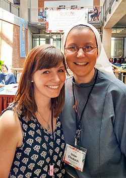Megan Gettinger at GIVEN with Sister Elizabeth, Franciscan Sisters T.O.R of Penance of the Sorrowful Mother.