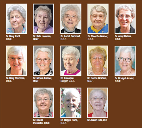 Oldenburg Franciscan sisters who are celebrating anniversaries in religious life