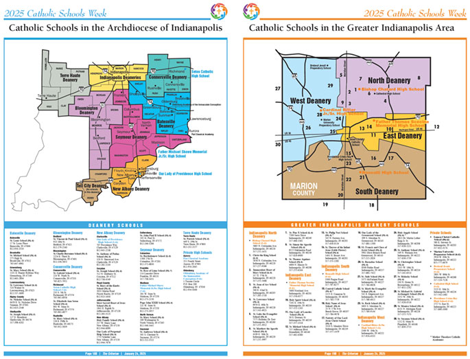Photo: Maps of the Catholic Schools of the Archdiocese of Indianapolis