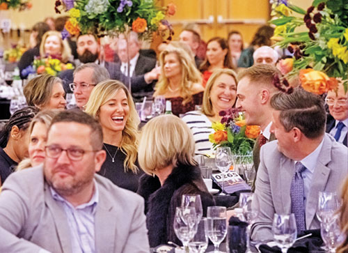 An evening shared with family and friends results in an abundance of joy during the archdiocese’s Legacy Gala on Feb. 7 at the JW Marriott in Indianapolis. (Photo courtesy of Denis Kelly)