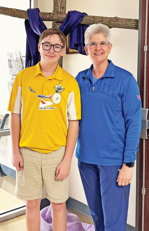 With the help of Benedictine Sister Nicolette Etienne, Nolan Walker has traveled a three-year journey to a close relationship with God. (Submitted photo)
