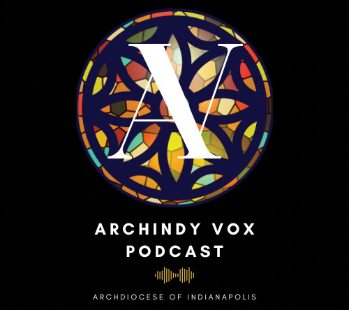 Logo for Archindy Vox, the archdiocesan podcast.