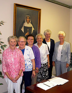 Providence Sisters Loretta Gansemer, left, Rose Eichman, Hannah Corbin, Joanne Cullins, Maria Smith and Barbara Zeller will be honored during a special Aug. 25 celebration in Georgetown. (Submitted photo)
