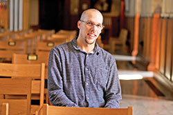 Seminarian Timothy DeCrane poses for a photo in the St. Thomas Aquinas Chapel on the campus of Saint Meinrad Seminary and School of Theology in St. Meinrad. (Photo courtesy of Saint Meinrad Archabbey)