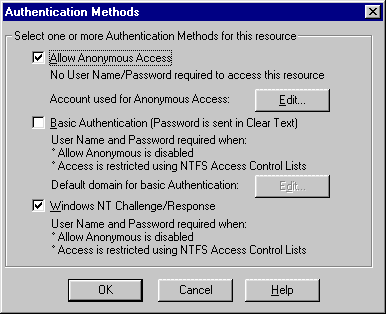 IIS Password Authentication