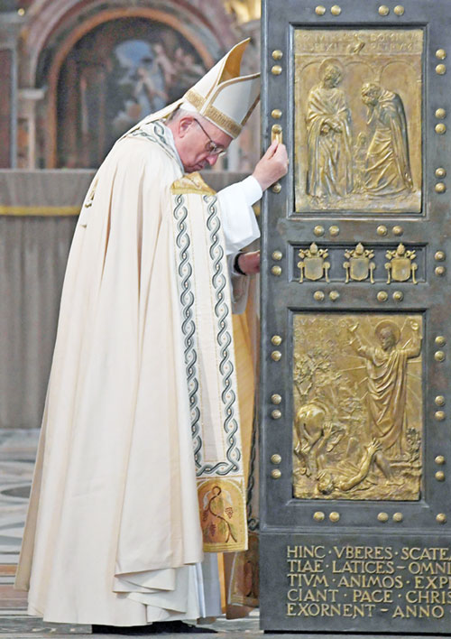 Pope Francis opening Holy Doors in 2024.