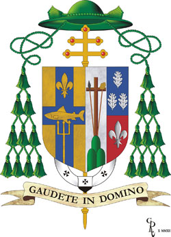 The coat of arms of Archbishop Joseph W. Tobin, C.Ss.R