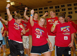 Dancing for seven straight hours, 240 students from Bishop Chatard High School in Indianapolis participated in a dance marathon in October of 2008. The school’s annual fundraiser earned more than $36,400 to benefit Riley Hospital for Children in Indianapolis. (Submitted photo) 