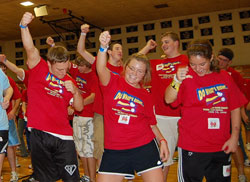 Dancing for seven straight hours, 240 students from Bishop Chatard High School in Indianapolis participated in a dance marathon in October of 2008. The school’s annual fundraiser earned more than $36,400 to benefit Riley Hospital for Children in Indianapolis. (Submitted photo) 