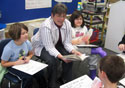 Teacher and students