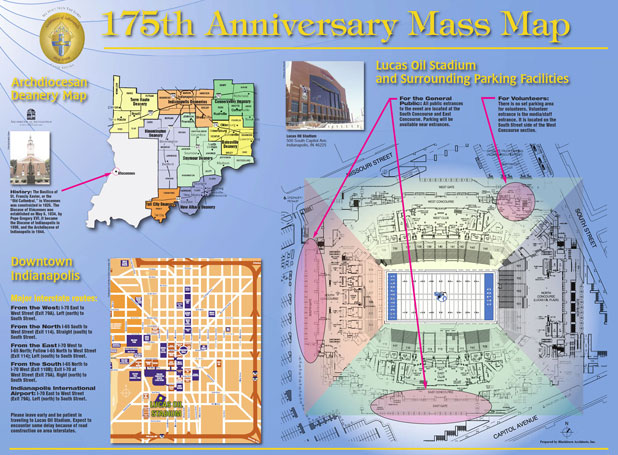 175th anniversary Mass map