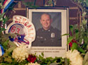 Memorial wreath for police officer