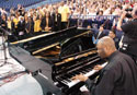 Man playing a piano