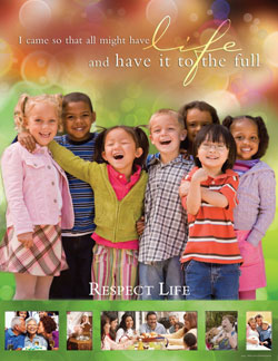 Children, families and senior citizens are featured in the U.S. bishops’ 2011 Respect Life educational campaign poster. (Photo courtesy USCCB Secretariat of Pro-Life Activities)