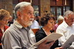 People singing in church