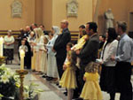 Priest at chrism Mass