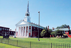 Completed in 1819, the Basilica of St. Joseph Proto-Cathedral in Bardstown, Ky., was the first cathedral built in the United States west of the Appalachian Mountains. (File photo by Sean Gallagher)