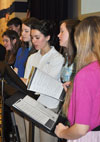 Teens singing in a choir