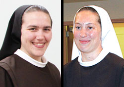 Benedictine Novice Anushka Fonseka kneels in prayer on Aug. 6 during a liturgy in the - vows-small