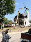 Holy Angels Church being demolished