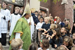 Bishop and children
