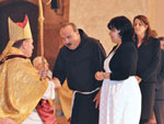 People at the installation Mass