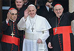 Pope Francis waving
