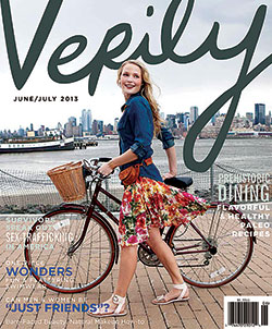 Shown is the June/July cover of Verily. 2006 Bishop Chatard graduate Janet Sahm is one of the co-creators of the new magazine. (Submitted photo)