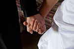Hands of a married couple