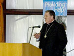 Archbishop Tobin speaking at event