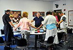 People praying
