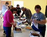 Serving a Thanksgiving meal