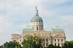 A view of the Indiana Statehouse in Indianapolis. (File photo by Natalie Hoefer)