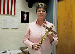 Teacher Jenny Lents takes advantage of every opportunity to share her faith with her students.