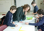 Teacher and students