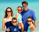 Family at ocean
