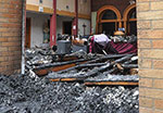 Fire damage at St. Monica Parish